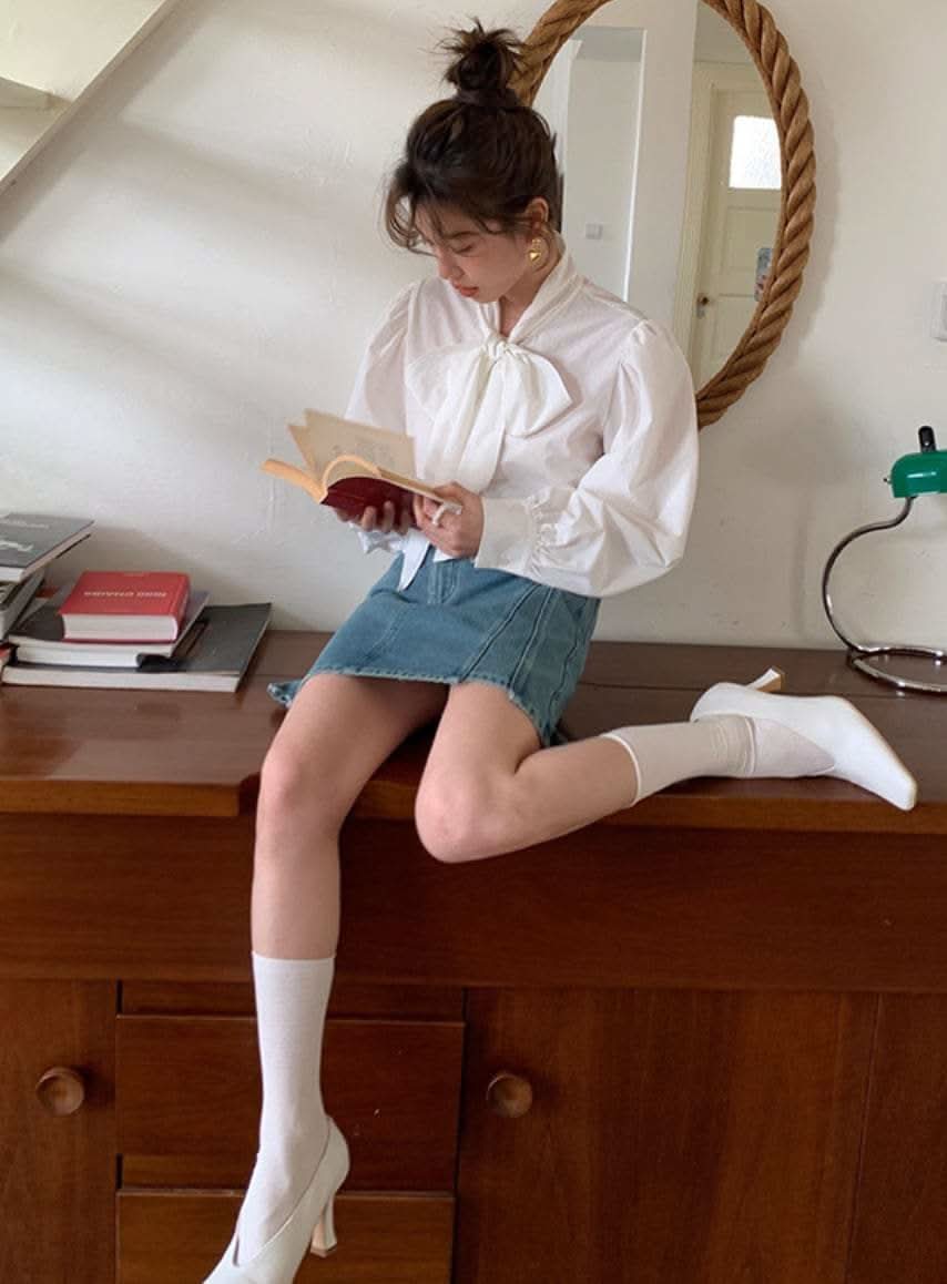 【動画あり】ビッグリボンクロップド丈ブラウス 3色展開 - select store mirror me【動画あり】ビッグリボンクロップド丈ブラウス 3色展開201818798mirror meselect store mirror me201818798ホワイトS