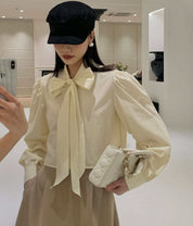 【動画あり】ビッグリボンクロップド丈ブラウス 3色展開 - select store mirror me【動画あり】ビッグリボンクロップド丈ブラウス 3色展開201818798mirror meselect store mirror me201818798ホワイトS