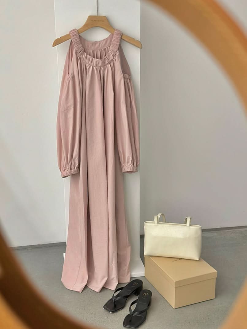 【大人気】ホルターネックカットスリーブマキシワンピース 3色展開 - select store mirror me【大人気】ホルターネックカットスリーブマキシワンピース 3色展開203424024mirror meselect store mirror me203424024ピンクS