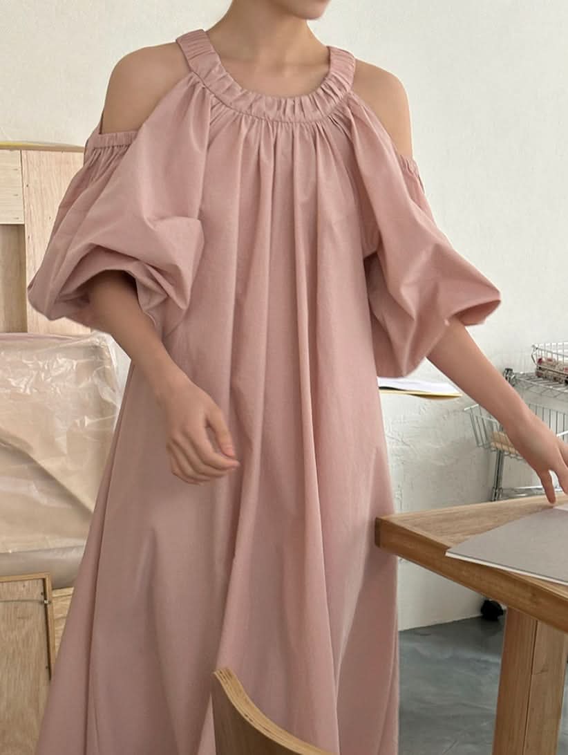 【大人気】ホルターネックカットスリーブマキシワンピース 3色展開 - select store mirror me【大人気】ホルターネックカットスリーブマキシワンピース 3色展開203424024mirror meselect store mirror me203424024ピンクS