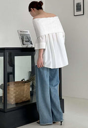 【動画あり】オーバーオフショルダーストレートトップス 3色展開 - select store mirror me【動画あり】オーバーオフショルダーストレートトップス 3色展開203427019mirror meselect store mirror me203427019ホワイト