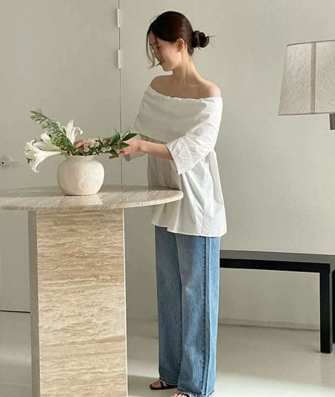 【動画あり】オーバーオフショルダーストレートトップス 3色展開 - select store mirror me【動画あり】オーバーオフショルダーストレートトップス 3色展開203427019mirror meselect store mirror me203427019ホワイト