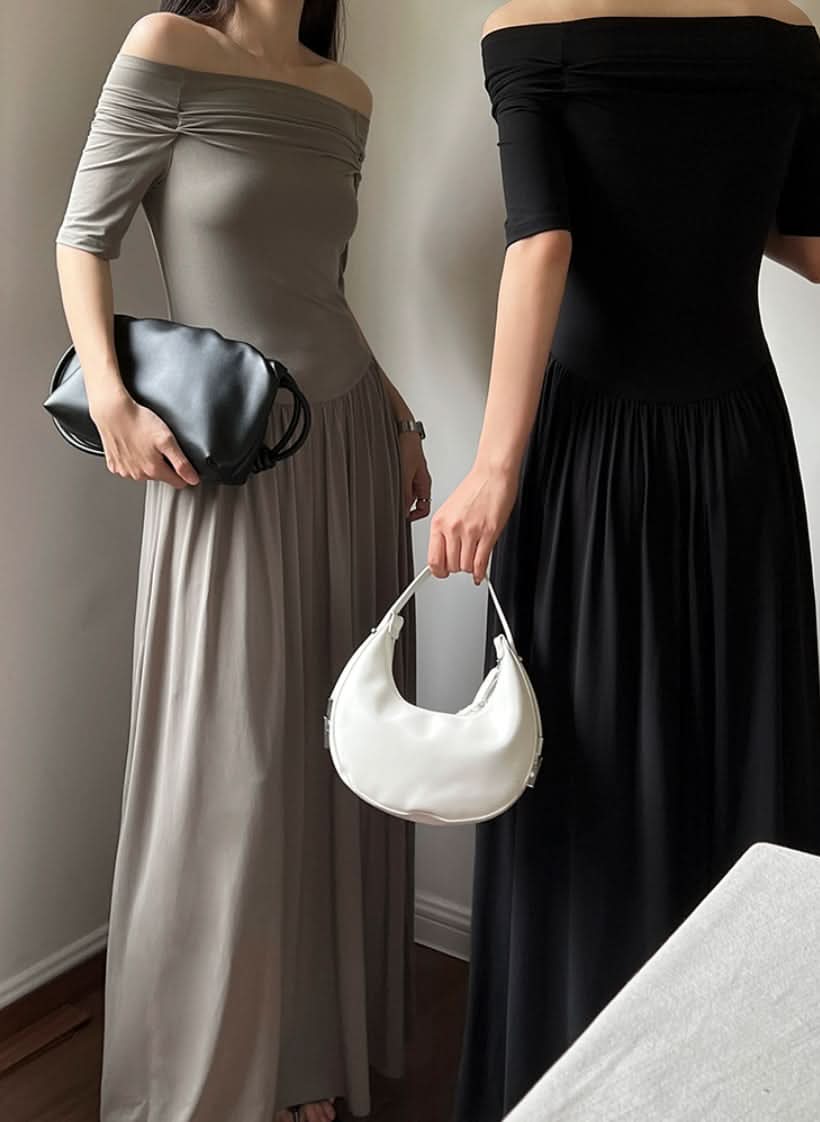 オフショルダーロング切り替えワンピース 3色展開 - select store mirror meオフショルダーロング切り替えワンピース 3色展開210118967mirror meselect store mirror me210118967ライトブルーS