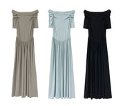 オフショルダーロング切り替えワンピース 3色展開 - select store mirror meオフショルダーロング切り替えワンピース 3色展開210118967mirror meselect store mirror me210118967ライトブルーS