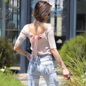 【動画あり】バックカラーリボン五分丈リブニット 4色展開 - select store mirror me【動画あり】バックカラーリボン五分丈リブニット 4色展開101996432mirror meselect store mirror me101996432ホワイト