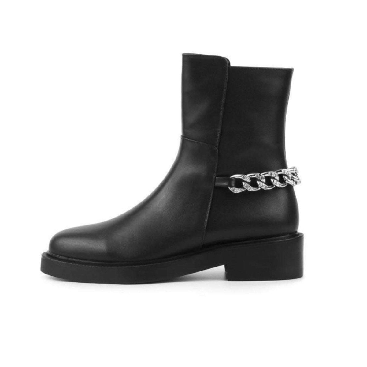 バックシルバーボリュームチェーンブラックブーツ 4種展開 - select store mirror meバックシルバーボリュームチェーンブラックブーツ 4種展開155471667mirror meselect store mirror me155471667ショート丈裏地シンプルレザー 22.5cm
