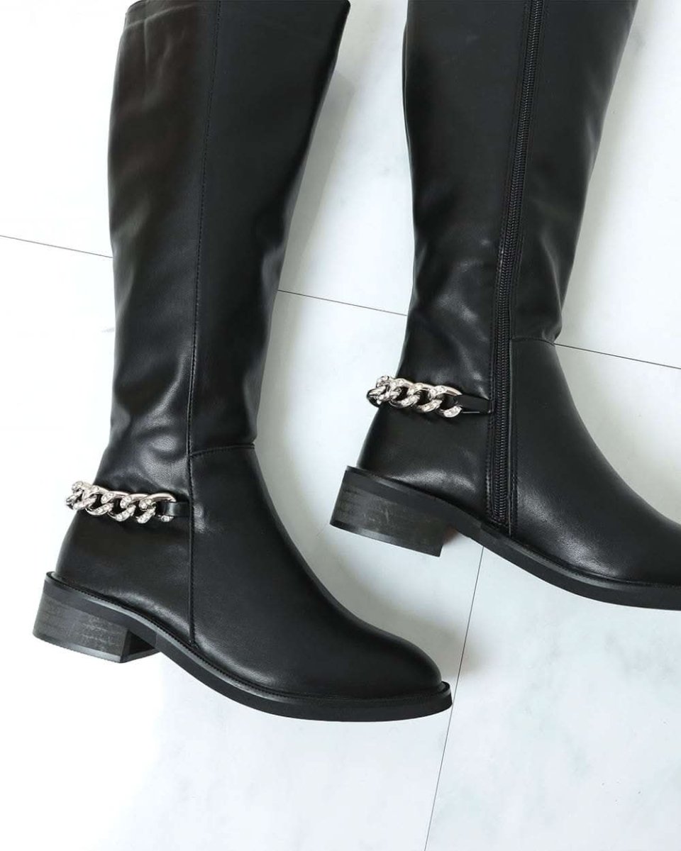 バックシルバーボリュームチェーンブラックブーツ 4種展開 - select store mirror meバックシルバーボリュームチェーンブラックブーツ 4種展開155471667mirror meselect store mirror me155471667ショート丈裏地シンプルレザー 22.5cm