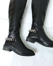 バックシルバーボリュームチェーンブラックブーツ 4種展開 - select store mirror meバックシルバーボリュームチェーンブラックブーツ 4種展開155471667mirror meselect store mirror me155471667ショート丈裏地シンプルレザー 22.5cm