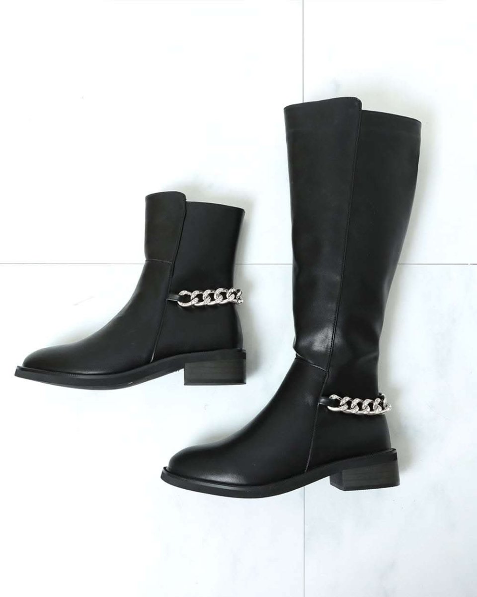 バックシルバーボリュームチェーンブラックブーツ 4種展開 - select store mirror meバックシルバーボリュームチェーンブラックブーツ 4種展開155471667mirror meselect store mirror me155471667ショート丈裏地シンプルレザー 22.5cm