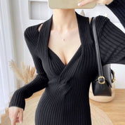 ねじれデザインネックリブニットワンピース 4色展開 - select store mirror meねじれデザインネックリブニットワンピース 4色展開155604782mirror meselect store mirror me155604782ホワイト S