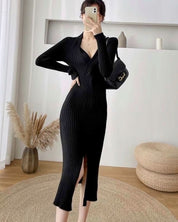 ねじれデザインネックリブニットワンピース 4色展開 - select store mirror meねじれデザインネックリブニットワンピース 4色展開155604782mirror meselect store mirror me155604782ホワイト S