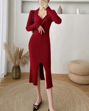 ねじれデザインネックリブニットワンピース 4色展開 - select store mirror meねじれデザインネックリブニットワンピース 4色展開155604782mirror meselect store mirror me155604782ホワイト S