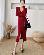 ねじれデザインネックリブニットワンピース 4色展開 - select store mirror meねじれデザインネックリブニットワンピース 4色展開155604782mirror meselect store mirror me155604782ホワイト S