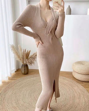 ねじれデザインネックリブニットワンピース 4色展開 - select store mirror meねじれデザインネックリブニットワンピース 4色展開155604782mirror meselect store mirror me155604782ホワイト S