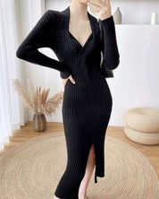 ねじれデザインネックリブニットワンピース 4色展開 - select store mirror meねじれデザインネックリブニットワンピース 4色展開155604782mirror meselect store mirror me155604782ホワイト S