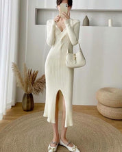 ねじれデザインネックリブニットワンピース 4色展開 - select store mirror meねじれデザインネックリブニットワンピース 4色展開155604782mirror meselect store mirror me155604782ホワイト S