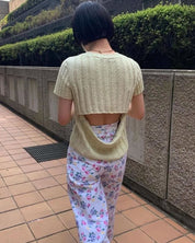 バックオープンカット半袖デザインニット 4色展開 - select store mirror meバックオープンカット半袖デザインニット 4色展開157327722mirror meselect store mirror me157327722ベージュ