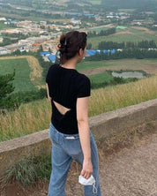 バックオープンカット半袖デザインニット 4色展開 - select store mirror meバックオープンカット半袖デザインニット 4色展開157327722mirror meselect store mirror me157327722ベージュ