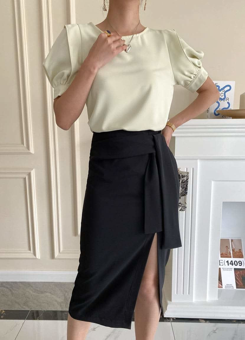 【動画あり】美シルエットウエストリボンスリットスカート 4色展開 - select store mirror me【動画あり】美シルエットウエストリボンスリットスカート 4色展開190816118mirror meselect store mirror me190816118アイボリーS