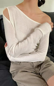 【動画あり】シースルーカットショルダー変形デザイントップス 4色展開 - select store mirror me【動画あり】シースルーカットショルダー変形デザイントップス 4色展開200258140mirror meselect store mirror me200258140ホワイト