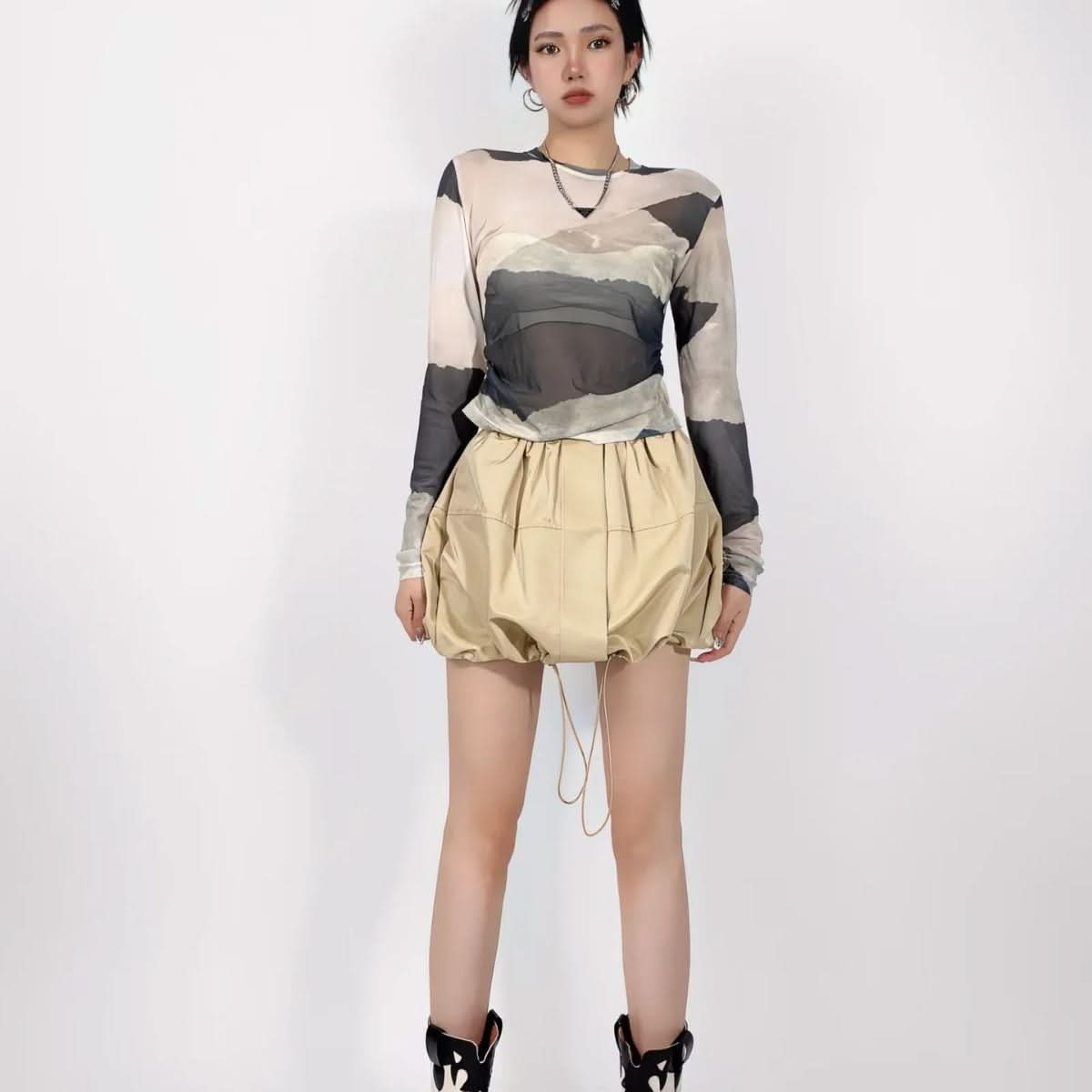 【動画あり】バルーンデザインミニ丈スカート 4色展開 - select store mirror me【動画あり】バルーンデザインミニ丈スカート 4色展開201811677mirror meselect store mirror me201811677ホワイトS