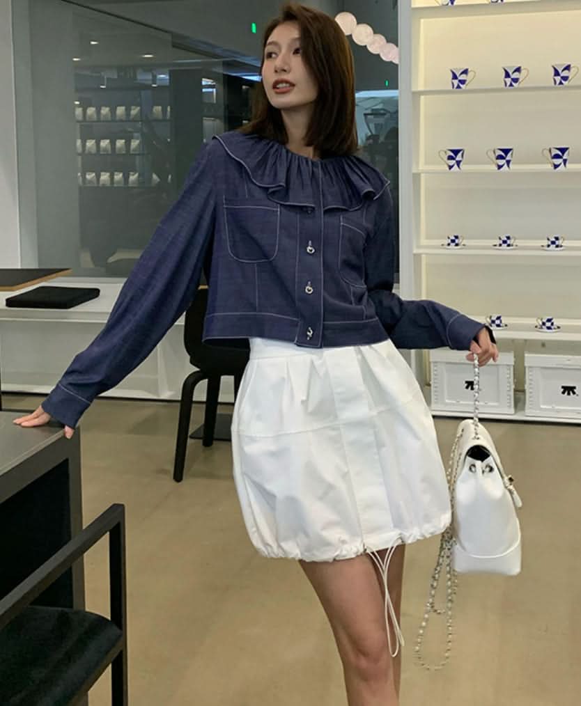 【動画あり】バルーンデザインミニ丈スカート 4色展開 - select store mirror me【動画あり】バルーンデザインミニ丈スカート 4色展開201811677mirror meselect store mirror me201811677ホワイトS