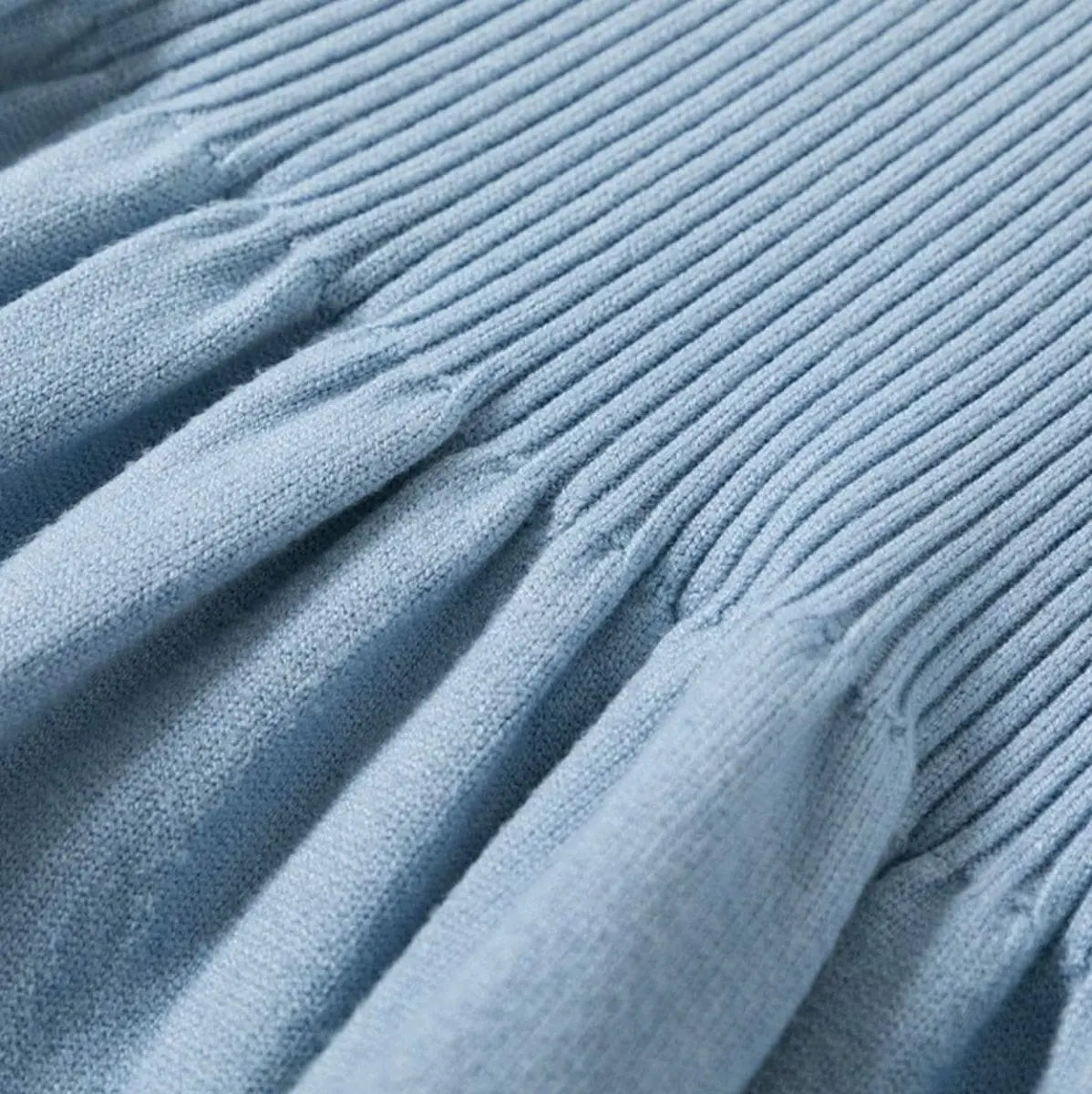 【動画あり】くすみカラーモックネックリブ切り替えワンピース 5色展開 mirror me