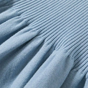 【動画あり】くすみカラーモックネックリブ切り替えワンピース 5色展開 mirror me