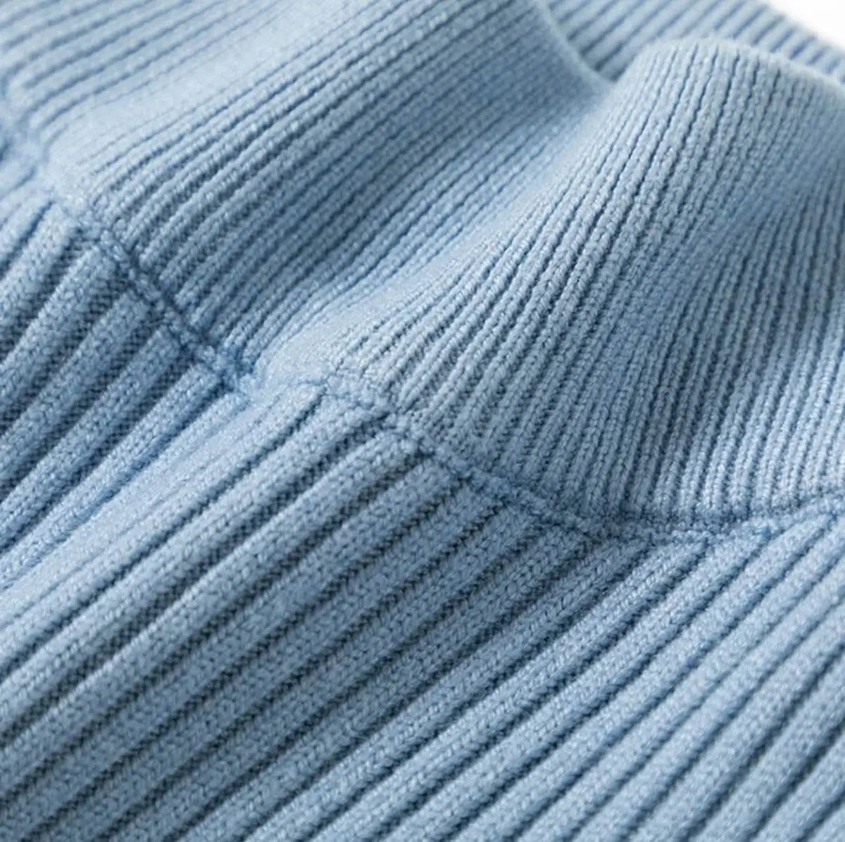 【動画あり】くすみカラーモックネックリブ切り替えワンピース 5色展開 mirror me