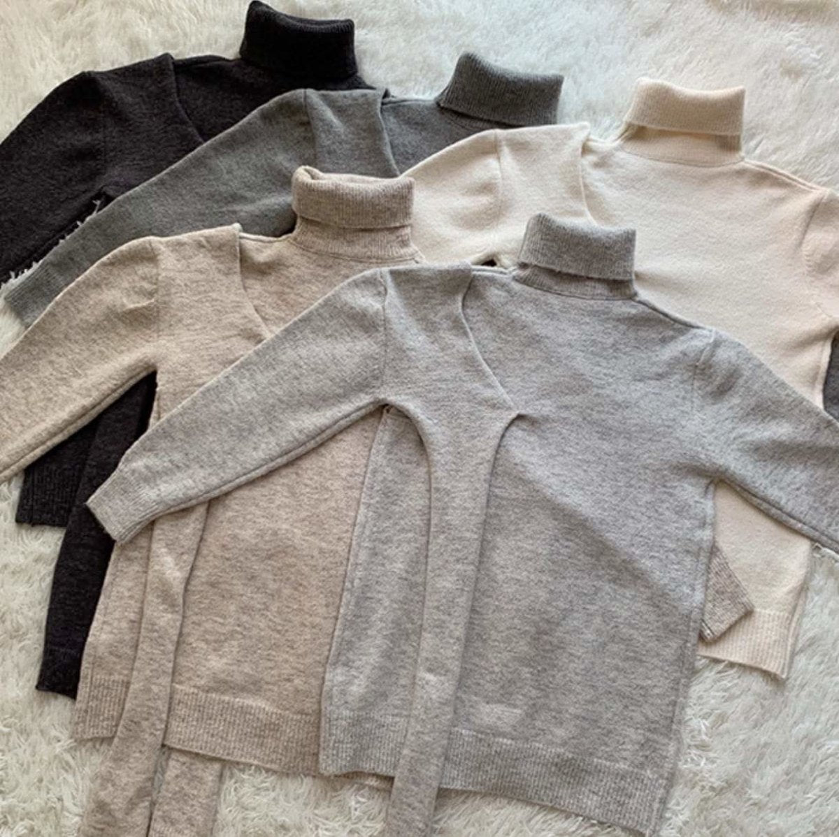 【動画あり】タートルネックデザインカットオーバーニット 5色展開 - select store mirror me【動画あり】タートルネックデザインカットオーバーニット 5色展開162283858mirror meselect store mirror me162283858①