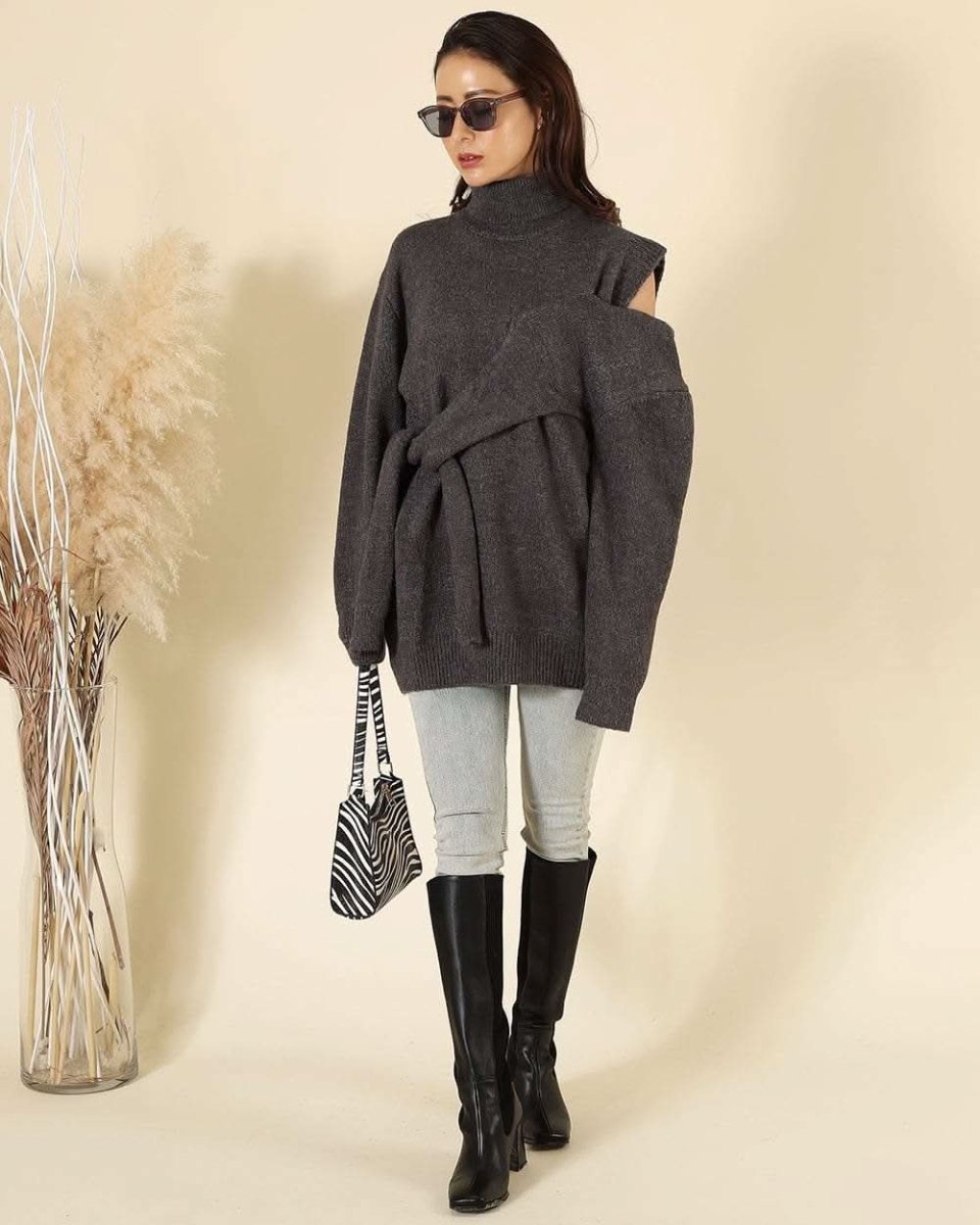 【動画あり】タートルネックデザインカットオーバーニット 5色展開 - select store mirror me【動画あり】タートルネックデザインカットオーバーニット 5色展開162283858mirror meselect store mirror me162283858①