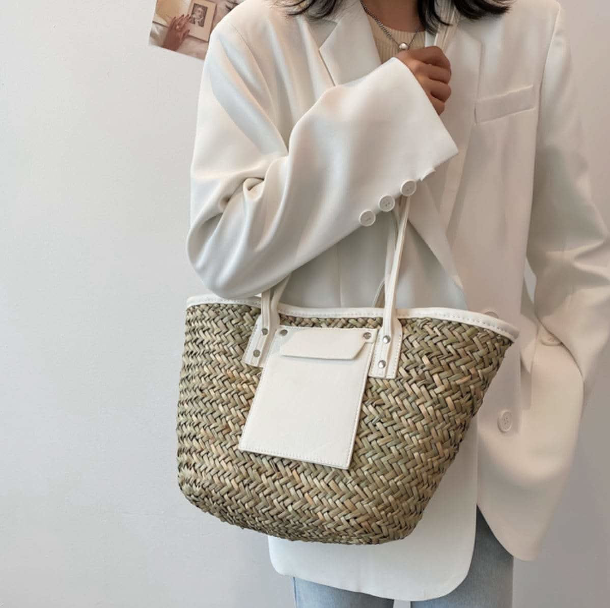 【動画あり】ストロー素材切り替えカゴバッグ 5色展開 - select store mirror me【動画あり】ストロー素材切り替えカゴバッグ 5色展開182244291mirror meselect store mirror me182244291ホワイト