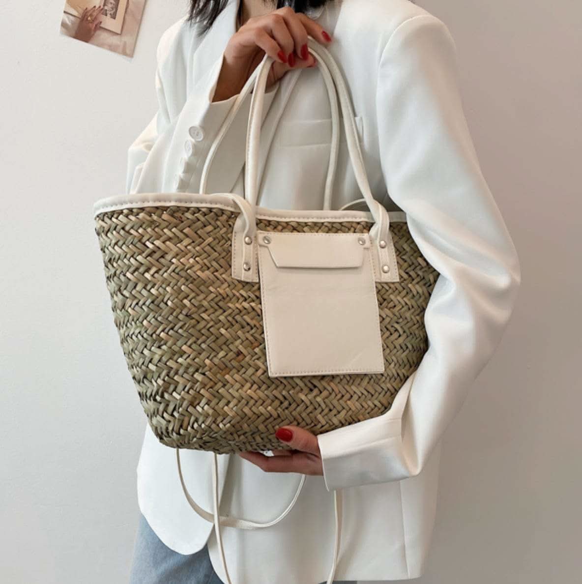 【動画あり】ストロー素材切り替えカゴバッグ 5色展開 - select store mirror me【動画あり】ストロー素材切り替えカゴバッグ 5色展開182244291mirror meselect store mirror me182244291ホワイト