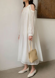 シフォンカットショルダーフレアロングワンピース 5色展開 - select store mirror meシフォンカットショルダーフレアロングワンピース 5色展開199894352mirror meselect store mirror me199894352ホワイト