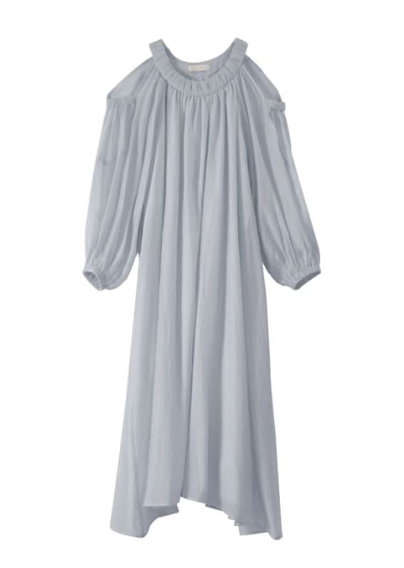 シフォンカットショルダーフレアロングワンピース 5色展開 - select store mirror meシフォンカットショルダーフレアロングワンピース 5色展開199894352mirror meselect store mirror me199894352ホワイト