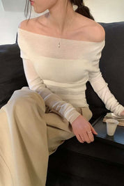 <インスタグラマー様ご愛用>【動画あり】シースルーオフショルダーロングトップス 5色展開 - select store mirror me<インスタグラマー様ご愛用>【動画あり】シースルーオフショルダーロングトップス 5色展開200101105mirror meselect store mirror me200101105ホワイト