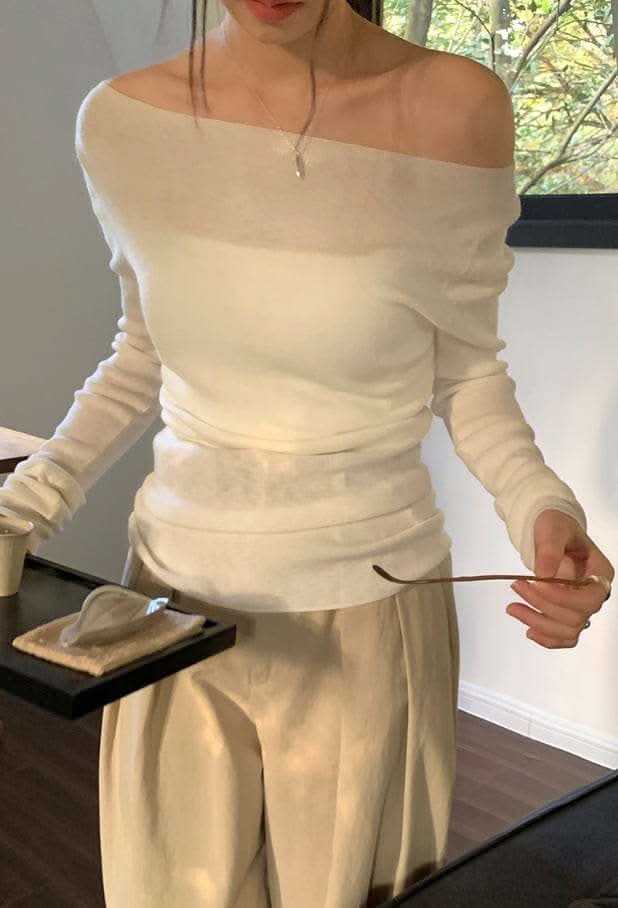 <インスタグラマー様ご愛用>【動画あり】シースルーオフショルダーロングトップス 5色展開 - select store mirror me<インスタグラマー様ご愛用>【動画あり】シースルーオフショルダーロングトップス 5色展開200101105mirror meselect store mirror me200101105ホワイト