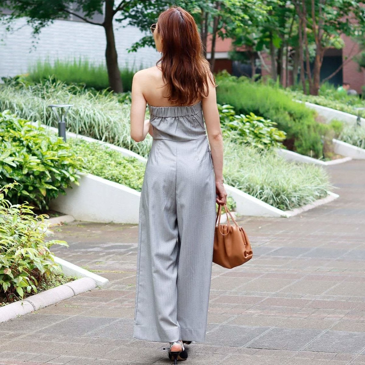 【動画あり】ベアトップグレーストライプワイドレッグロンパース - select store mirror me【動画あり】ベアトップグレーストライプワイドレッグロンパース52695563mirror meselect store mirror me52695563XS