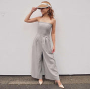 【動画あり】ベアトップグレーストライプワイドレッグロンパース - select store mirror me【動画あり】ベアトップグレーストライプワイドレッグロンパース52695563mirror meselect store mirror me52695563XS