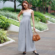 【動画あり】ベアトップグレーストライプワイドレッグロンパース - select store mirror me【動画あり】ベアトップグレーストライプワイドレッグロンパース52695563mirror meselect store mirror me52695563XS