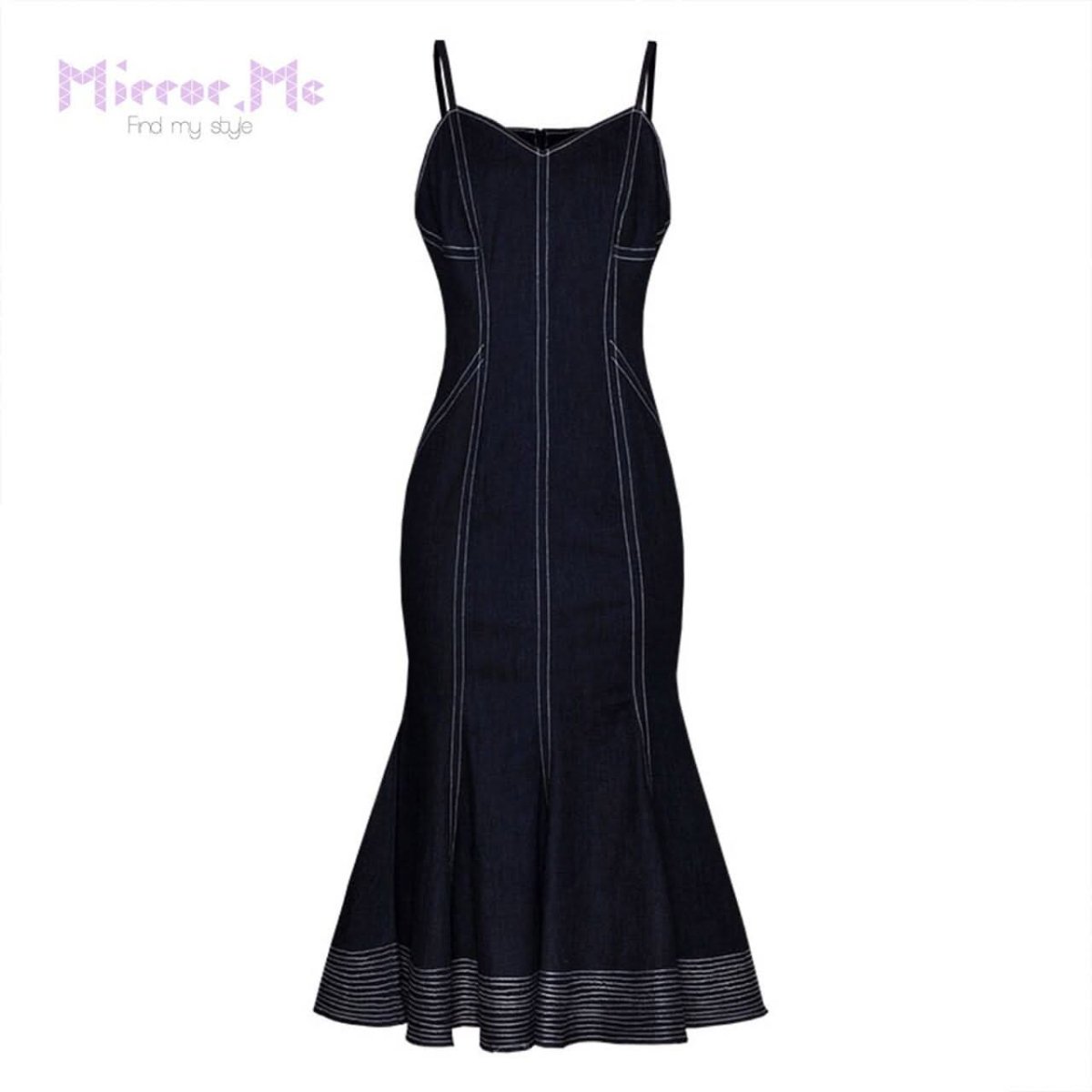 <インスタグラマー様ご愛用><伸縮性抜群>美シルエットマーメイドラインデニムワンピース - select store mirror me<インスタグラマー様ご愛用><伸縮性抜群>美シルエットマーメイドラインデニムワンピース52760900mirror meselect store mirror me52760900S