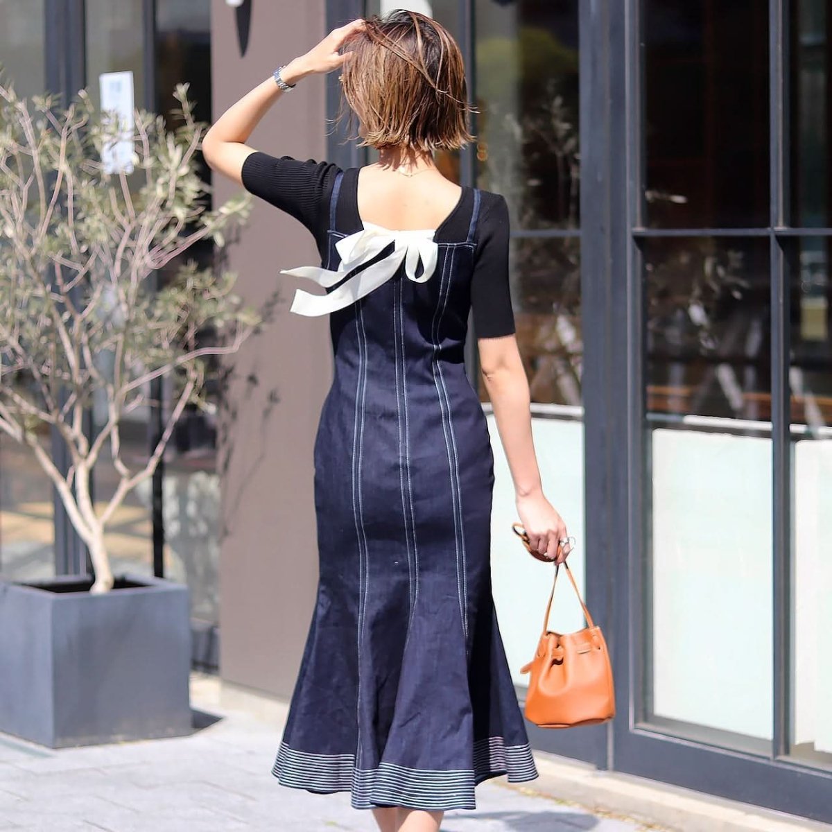 <インスタグラマー様ご愛用><伸縮性抜群>美シルエットマーメイドラインデニムワンピース - select store mirror me<インスタグラマー様ご愛用><伸縮性抜群>美シルエットマーメイドラインデニムワンピース52760900mirror meselect store mirror me52760900S