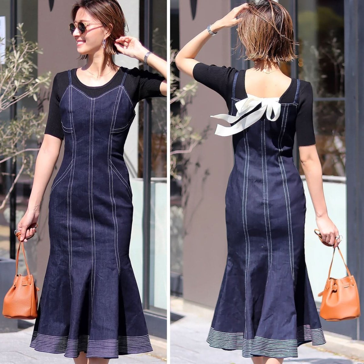 <インスタグラマー様ご愛用><伸縮性抜群>美シルエットマーメイドラインデニムワンピース - select store mirror me<インスタグラマー様ご愛用><伸縮性抜群>美シルエットマーメイドラインデニムワンピース52760900mirror meselect store mirror me52760900S