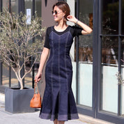 <インスタグラマー様ご愛用><伸縮性抜群>美シルエットマーメイドラインデニムワンピース - select store mirror me<インスタグラマー様ご愛用><伸縮性抜群>美シルエットマーメイドラインデニムワンピース52760900mirror meselect store mirror me52760900S
