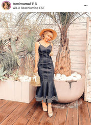 <インスタグラマー様ご愛用><伸縮性抜群>美シルエットマーメイドラインデニムワンピース - select store mirror me<インスタグラマー様ご愛用><伸縮性抜群>美シルエットマーメイドラインデニムワンピース52760900mirror meselect store mirror me52760900S