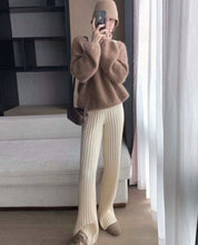 リブニットフレアカットパンツ 6色展開 - select store mirror meリブニットフレアカットパンツ 6色展開159952224mirror meselect store mirror me159952224ホワイト S