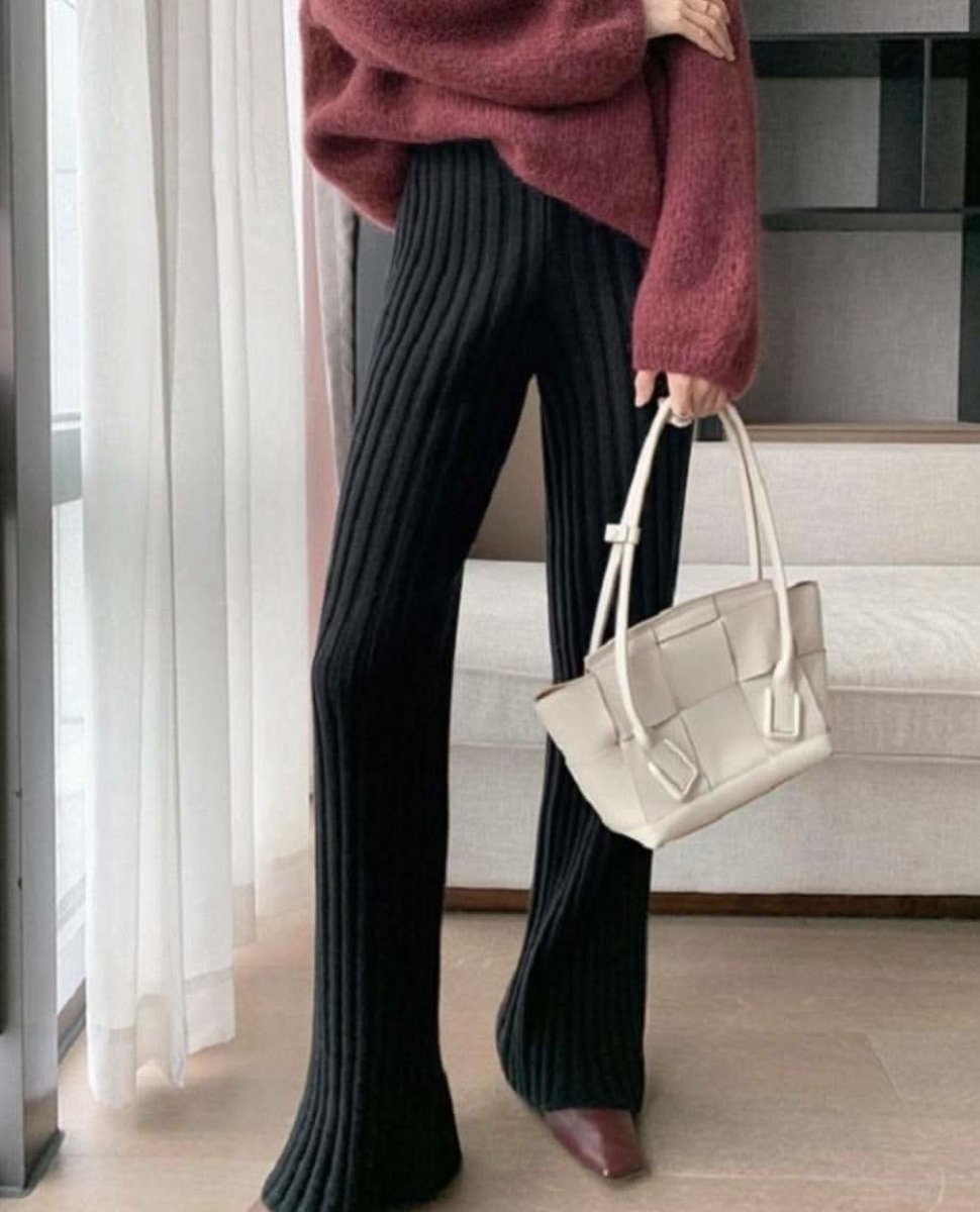 リブニットフレアカットパンツ 6色展開 - select store mirror meリブニットフレアカットパンツ 6色展開159952224mirror meselect store mirror me159952224ホワイト S