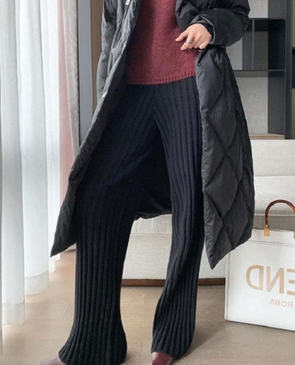 リブニットフレアカットパンツ 6色展開 - select store mirror meリブニットフレアカットパンツ 6色展開159952224mirror meselect store mirror me159952224ホワイト S