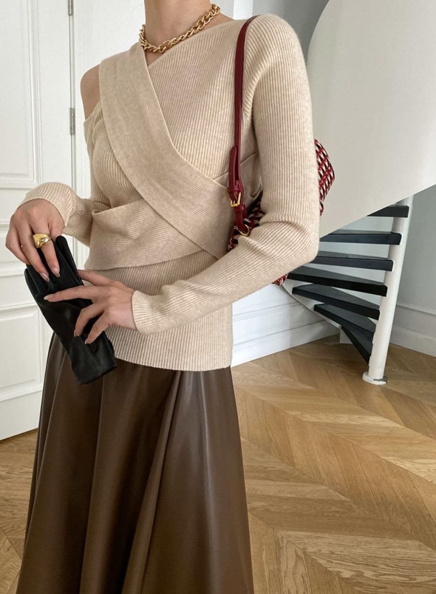 【動画あり】コアヤーン素材クロスニットトップス 6色展開 - select store mirror me【動画あり】コアヤーン素材クロスニットトップス 6色展開190815052mirror meselect store mirror me190815052ホワイト