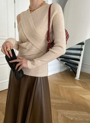 【動画あり】コアヤーン素材クロスニットトップス 6色展開 - select store mirror me【動画あり】コアヤーン素材クロスニットトップス 6色展開190815052mirror meselect store mirror me190815052ホワイト